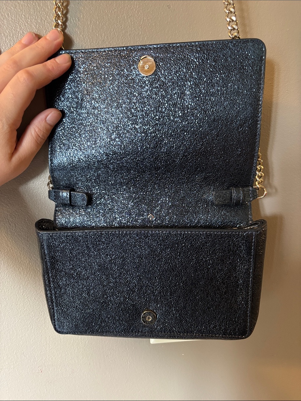 Metallic Blue Kate Spade Crossbody - Picture 4 of 9
